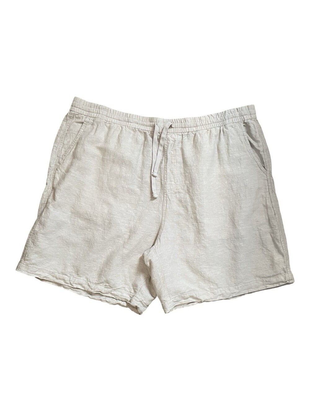 Panama Jack Mens Chino Shorts XL Linen Cotton Light Blue Drawstring Grandpacore